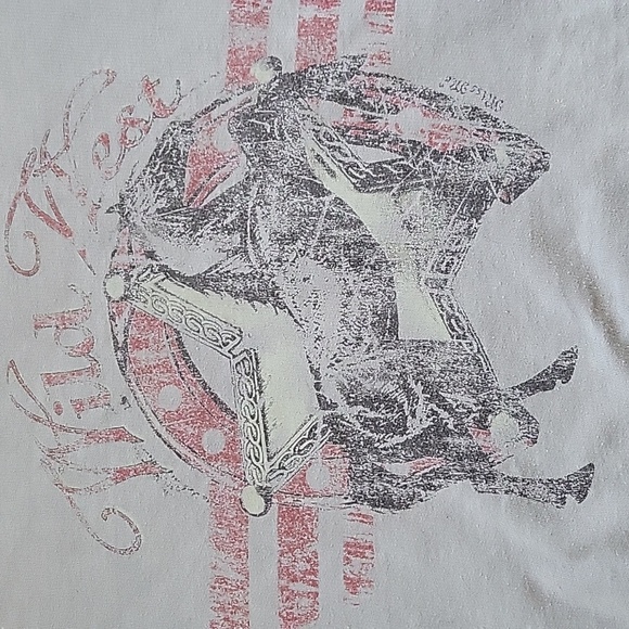 Miss Me raw edge neckline, off the shoulder high low crop - Picture 2 of 2